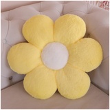 LANFIRE Blume Plüsch Kissen Bodenkissen Dekoratives Blumenkissen Sitzkissen Schlafsofa Kissen Möbel Innenkissen (40CM, Gelb)