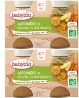 Babybio JARDINIÈRE DE LÉGUMES NOS RÉGIONS dès 4 mois 2x260 g