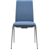 Stressless Polsterstuhl "Laurel" 57x92x59 cm Material, Stahl, blau (lazuli blue batick, chrom glänzend) 4-Fuß-Stuhl Esszimmerstuhl Polsterstuhl Küchenstühle (16375608-0)