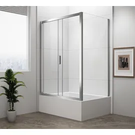 Polysan DEEP Komplettdusche 140 x 165 cm Klarglas