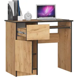 akord furniture factory AKORD Piksel Links Eiche Craft Schublade und 3 Ablagen B90 x H77 x T50 cm