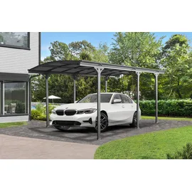 Floraworld Carport mit gewölbtem Dach 3,00 x 5,05 m anthrazit inkl. Regenrinne