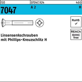 Industrial Quality Supplies ISO 7047 Form C LinsenSenkkopfschraube M4x12 Edelstahl A2 blank PH