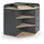 Vicco Wickelkommode Aria, Anthrazit/Artisan/Artisan-Eiche, 85 x 90 cm mit Regalen und 4 Schubladen,