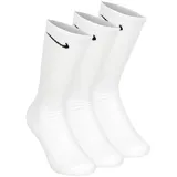 Nike Everyday Cush Crew Sportsocken 3er Pack - Weiß, Schwarz, Größe 38-42 (auch verfügbar in 34-38, 42-46, 46-50)