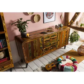 Massivmoebel24 Sideboard 180 x 86 x 45 cm mehrfarbig
