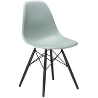 Vitra Stuhl Eames Plastic Side Chair DSW 83x46.5x55 cm hellgrau, Gestell: Ahorn schwarz, Designer Charles & Ray Eames