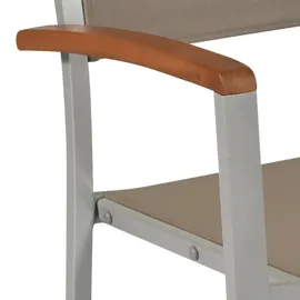 Merxx Naxos Stapelsessel 59 x 56 x 85 cm grau 2er Set