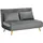 Homcom Schlafsofa 2-Sitzer Sofa mit Bettfunktion, Klappsofa mit Kissen, Grau,