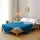 Wometo Sommerbett, blau Textil, 155x220 dunkelblau & / OEKO-TEX Schlaftextilien, Bettdecken