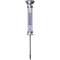 Star Trading 480-37 LED-Solar-Thermometer Celcius silber, 57,5x9 cm, 1