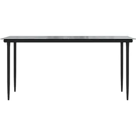 vidaXL 5-teiliges Garten-Esszimmerset aus schwarzem Polyrattanglas vidaXL