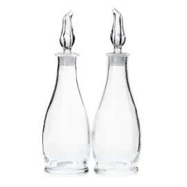 Mambocat Olli Essig- & Öl-Flaschen 2er Set 300 ml Glas mit Ausgießer