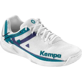 Kempa Wing 2.0 Handballschuhe Weiß Cyan Purple, 38