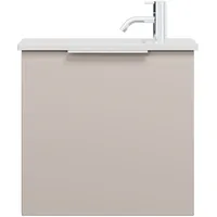 Burgbad Eqio Mineralguss-Waschtisch inklusive Waschtischunterschrank, 520x310x498mm, SHCI052F6583C0001G0146, Farbe: Lichtgrau