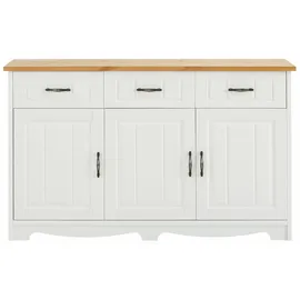 Home Affaire Sideboard HOME AFFAIRE "Trinidad", gelb (weiß, honigfarben), B:148cm H:89cm T:37cm, Sideboards, Sideboard, Kommode, Breite 148 cm