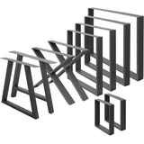 ML-Design 2er Set Tischbeine 90 x 72 cm, Anthrazit, pulverbeschichteter Stahl, Vierkantprofilen, Industriedesign, Metall Tischkufen Tischuntergestell Tischgestell Möbelfüße, für Esstisch, Schreibtisch