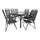 VCM 9-tlg Gartenmöbel Set Sitzgruppe Tisch, Stühle Tisch Maße cm B. 190 H. 76