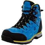 Guggen Mountain PM025 Damen Trekking-& Wanderstiefel Wanderschuhe Trekkingschuhe Outdoorschuhe wasserdicht mit Membran und Leder Farbe Blau-Gelb EU 36 - 36 EU