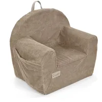 Albero Mio Schaumstoffsessel Corduroy | Leichter Kindersessel mit Griff | Bequemer und weicher Schaumstoffsessel | Ideal für das Kinderzimmer | 50x35x45 cm | Beige