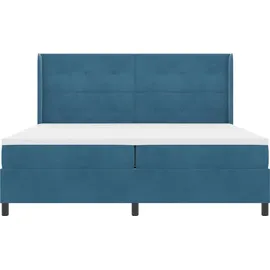vidaXL Boxspringbett 100 x 200 cm Blau