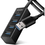 AXAGON HUE-M1AL 4 Port USB 3.2 Gen 1-Hub (USB 3.0) Silber