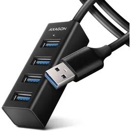 AXAGON HUE-M1AL 4 Port USB 3.2 Gen 1-Hub (USB 3.0) Silber