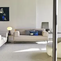 3-Sitzer-Sofa Finn mit ecrufarbenem Stoffbezug ,3-Sitzer