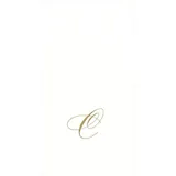 Caspari Monogramm-Papierhandtücher, mit Initiale C, White Pearl, 24 Stück