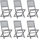 vidaXL Klappbare Gartenstühle 91 x 0 x 0 cm braun 6 St.
