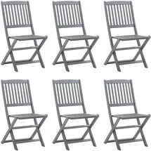 vidaXL Klappbare Gartenstühle 91 x 0 x 0 cm braun 6 St.