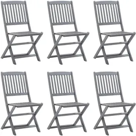 vidaXL Klappbare Gartenstühle 91 x 0 x 0 cm braun 6 St.
