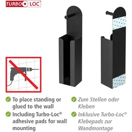 Wenko Toilettenpapierhalter Agira, Schwarz