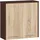 abamihome - Hängender Badezimmerschrank Akord Fin Wenge 60 Cm 2 Türen 2 Ebenen Front Sonoma-eiche B60 X H60 X T22,5 Cm