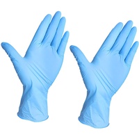 Colorful 1PC Einweg Handschuhe Blau Gummi Nitril-Handschuhe puderfreie Tätowierhandschuhe Mechaniker Kochhandschuhe Komfortable (Blue, M)