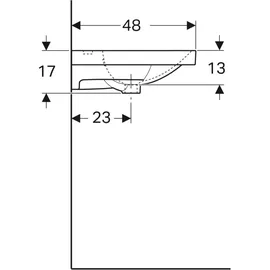 Geberit Acanto Doppelwaschtisch 120 x 48 cm (500627018)