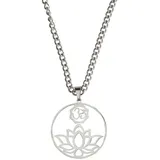 Saraswati Halskette Om Lotus Edelstahl