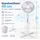 Buri Standventilator 40 cm oszillierend Weiß