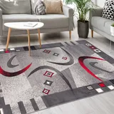 Mazovia Modern Teppich - Kurzflor - Teppich für Wohnzimmer, Schlafzimmer, Esszimmer - ÖKO-TEX Wohnzimmerteppich, Robust und pflegeleicht, Niedrige Florhöhe – Teppiche - grau 160 x 230 cm