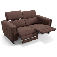 Sofanella 2-Sitzer Stoff Lesina, Relaxsofa, Designsofa, Designer Couch, Italienisches Sofa, 2er Sofa braun