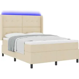 vidaXL Boxspringbett 140 x 200 cm Creme
