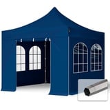 TOOLPORT Faltpavillon 3 x 3 m inkl. 4 Seitenteile blau 582560