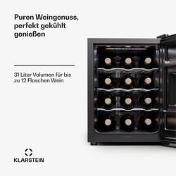 Silent Vino 12 Uno Weinkühlschrank 31 L / 12 Fl 5-18 °C Touch