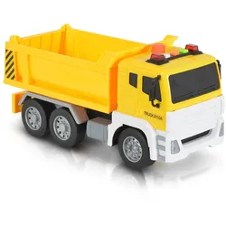 Moni Spielzeug-LKW Muldenkipper 1:12 Sound- und Lichteffekte Kippfunktion Dumper gelb