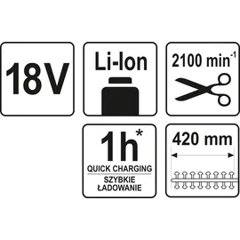 Yato Akku Teleskop Heckenschere 18V 274 cm ohne Akku