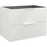 Jungborn Waschbeckenunterschrank QUATTRO BxHxT 80 x 55 x 46 cm Frontfarbe weiss