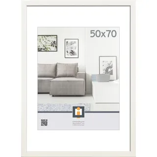 INTERTRADING Bilderrahmen Livorno 50 x 70 cm Kunststoff Weiß