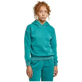 URBAN CLASSICS Stone Washed Kapuzenpullover Water Green 5XL