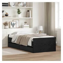 vidaXL Bett 90 x 200 cm Schwarz