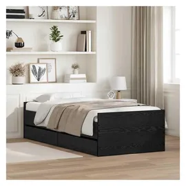 vidaXL Bett 90 x 200 cm Schwarz